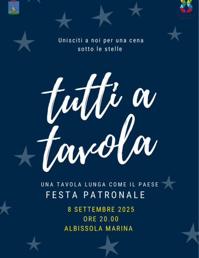 TUTTI A TAVOLA – CENA NEL CENTRO - Lunedì 8 settembre