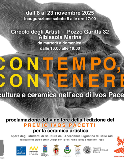  “Contempo, contenere – scultura e ceramica nell’eco di Ivos Pacetti” - da sabato 8 a domenica 23 novembre