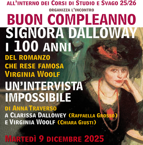 Buon Compleanno signora Dalloway" - Martedì 9 dicembre