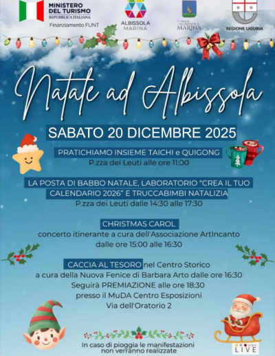 Natale ad Albissola – Sabato 20 dicembre 2025