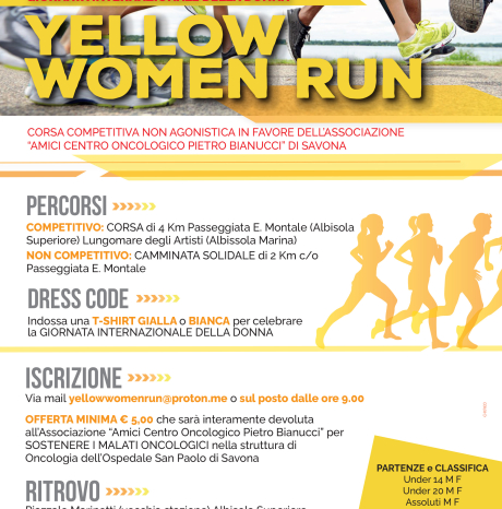 Torna la nuova edizione di Yellow Women Run!