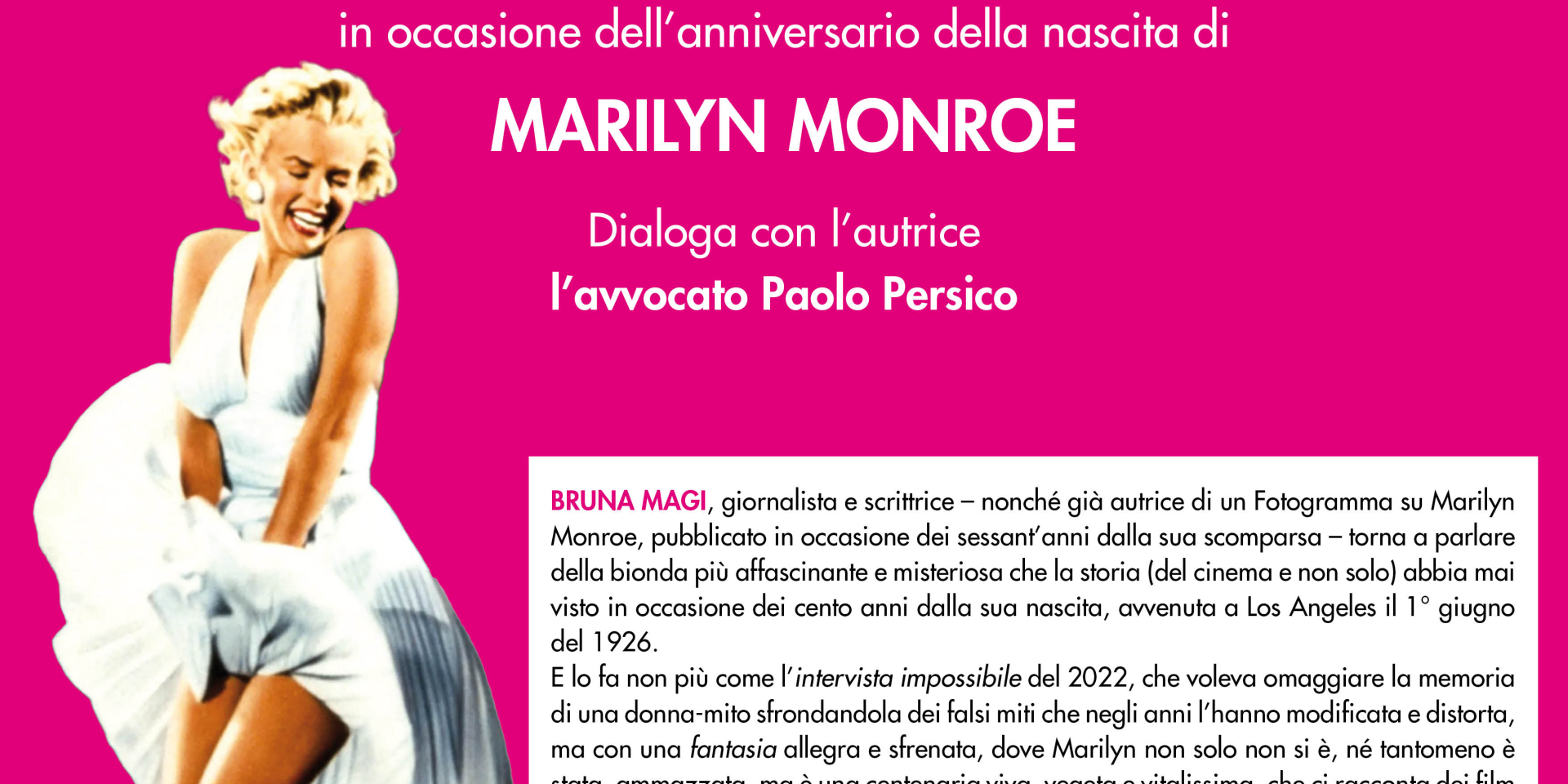 I MIEI PRIMI CENTO ANNI" DI BRUNA MAGI - Sabato 20 giugno 