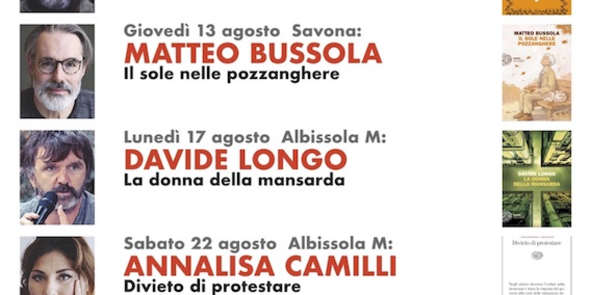 Eventi di agosto – Parole ubikate in mare